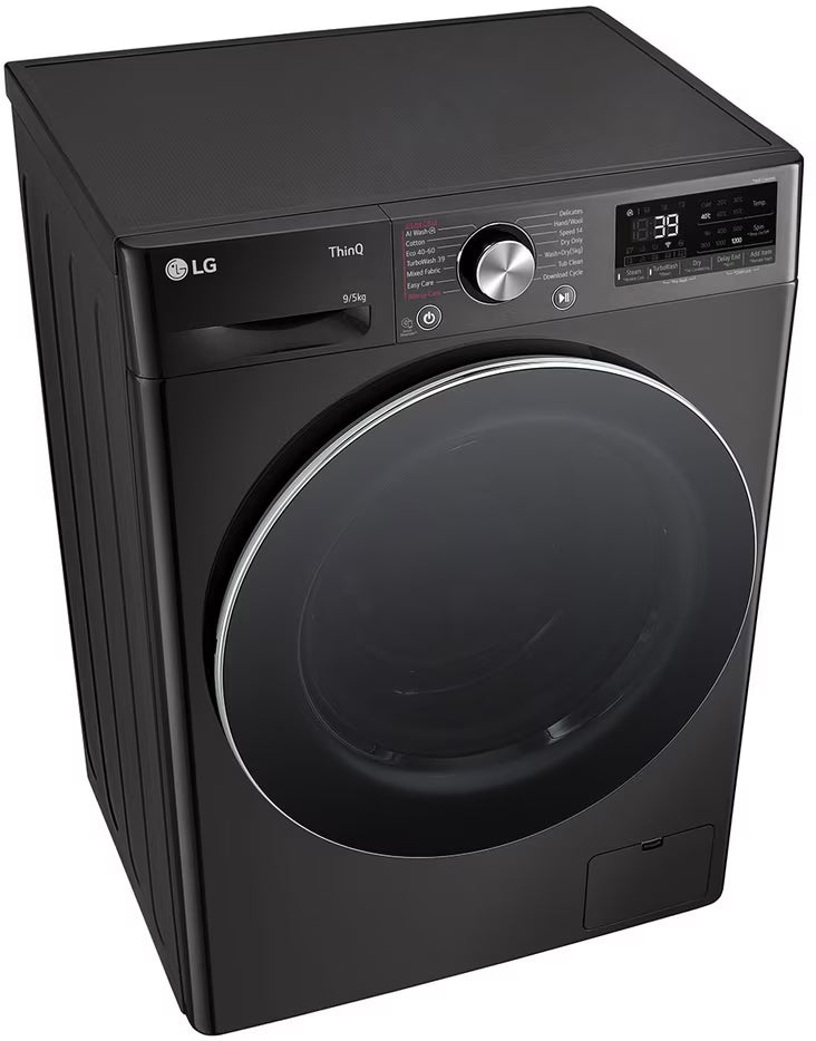 LG 9/5KG Front Loader Combo Washing Machine Black Finish F2Y9FCP2ZB