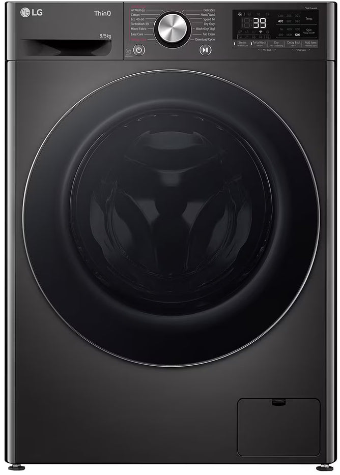 LG 9/5KG Front Loader Combo Washing Machine Black Finish F2Y9FCP2ZB
