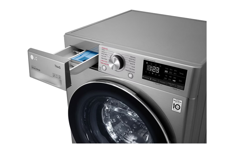 LG 10.5/7KG Front Loader Combo Washing Machine Silver F4V5RGP2T-9