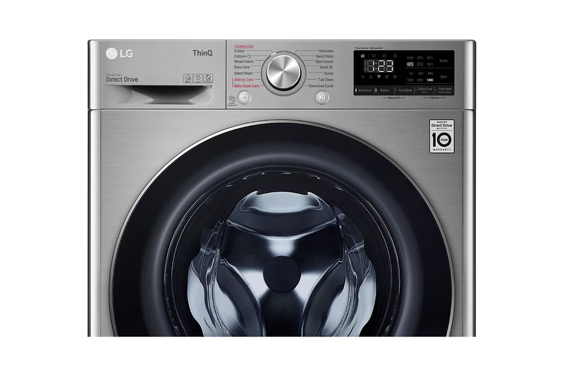 LG 10.5/7KG Front Loader Combo Washing Machine Silver F4V5RGP2T-10