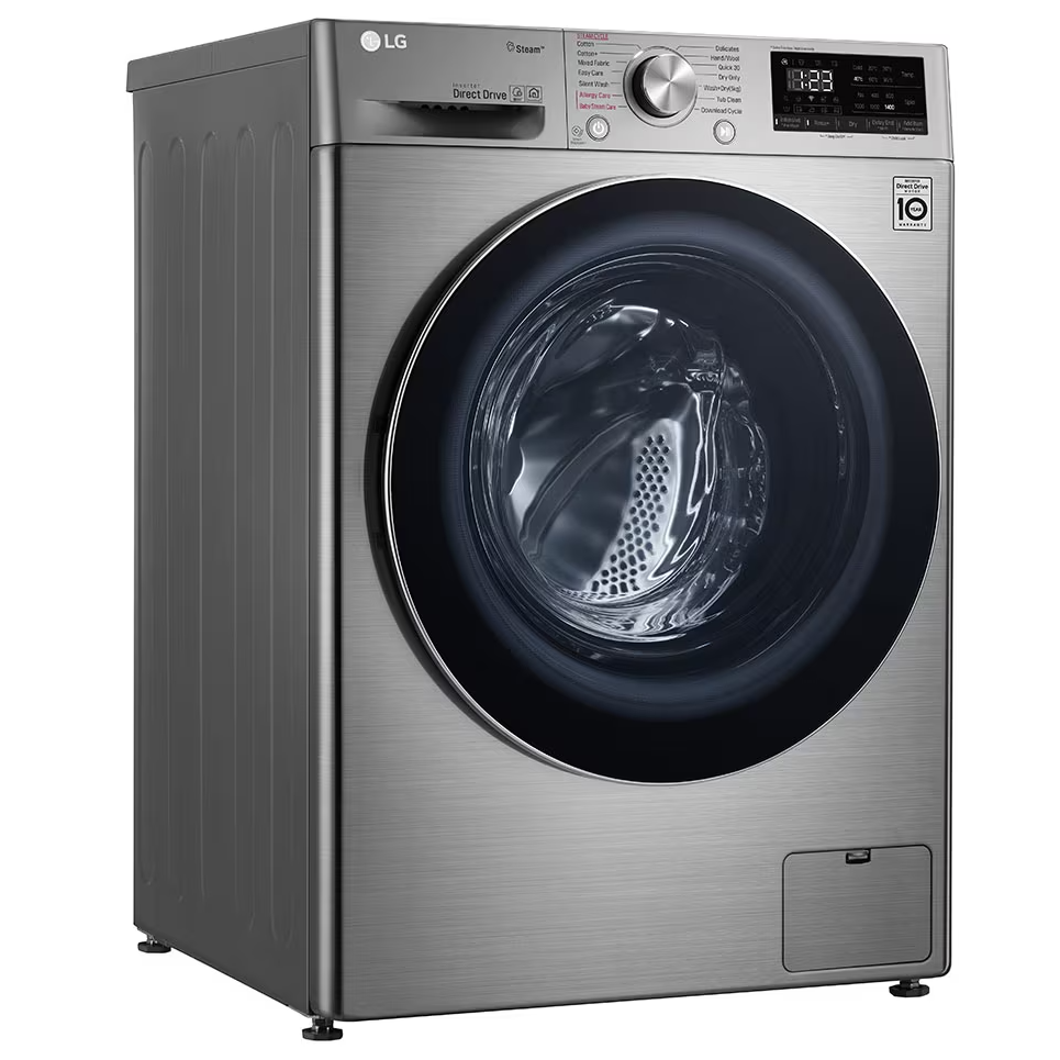 LG 10.5/7KG Front Loader Combo Washing Machine Silver F4V5RGP2T