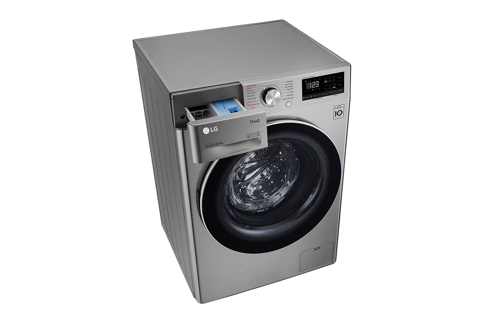 LG 10.5/7KG Front Loader Combo Washing Machine Silver F4V5RGP2T