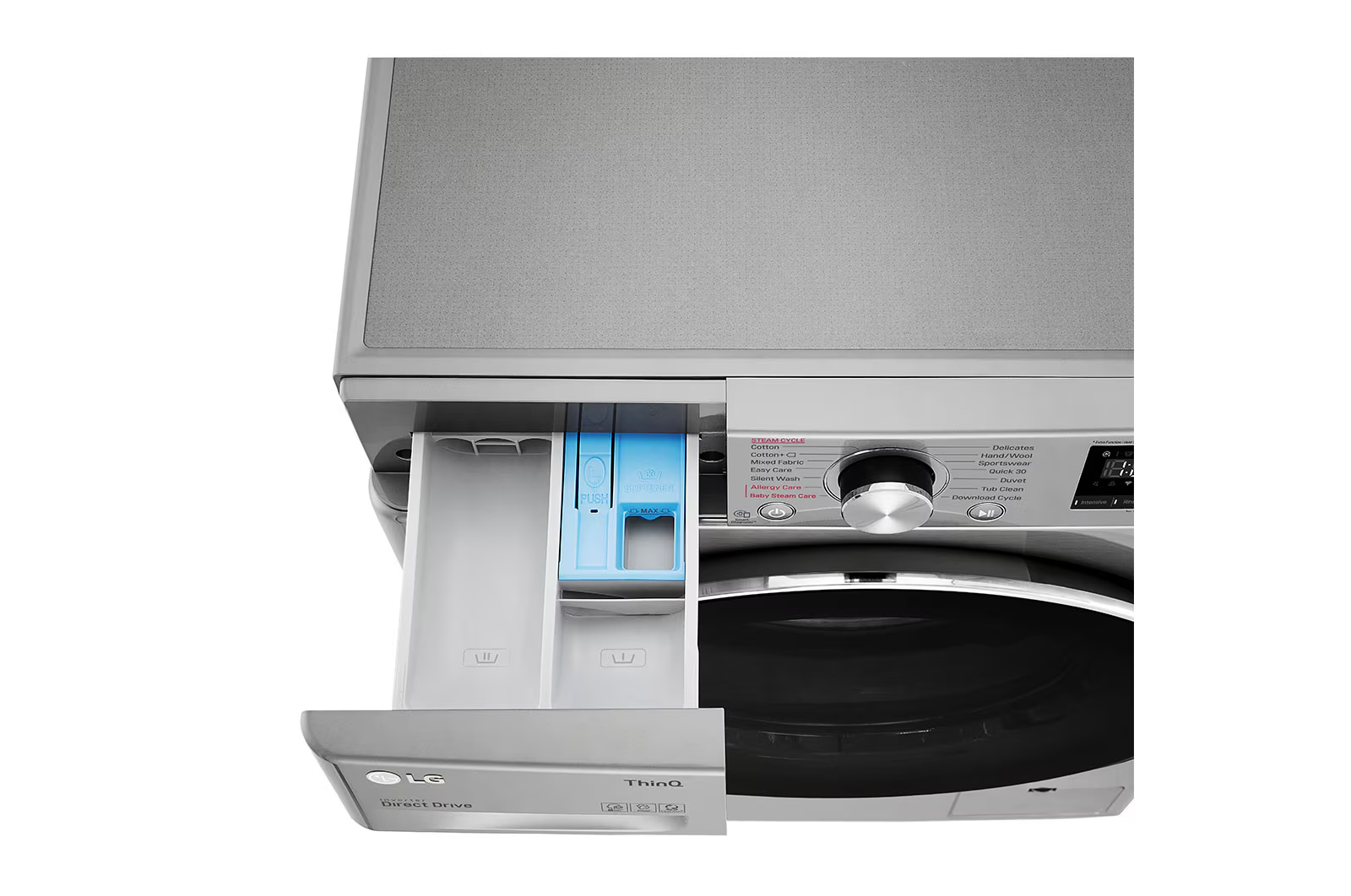 LG 10.5/7KG Front Loader Combo Washing Machine Silver F4V5RGP2T