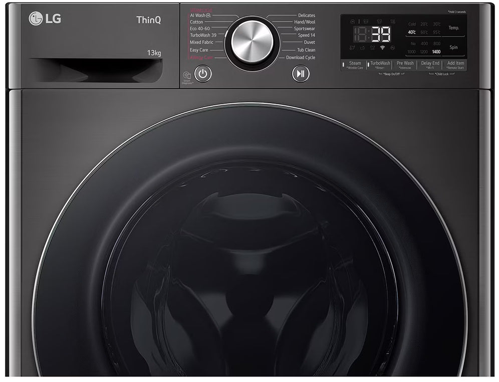 LG 13Kg Front Loader With AI DD +Steam Black Finish F4Y9LWP2ZB-5