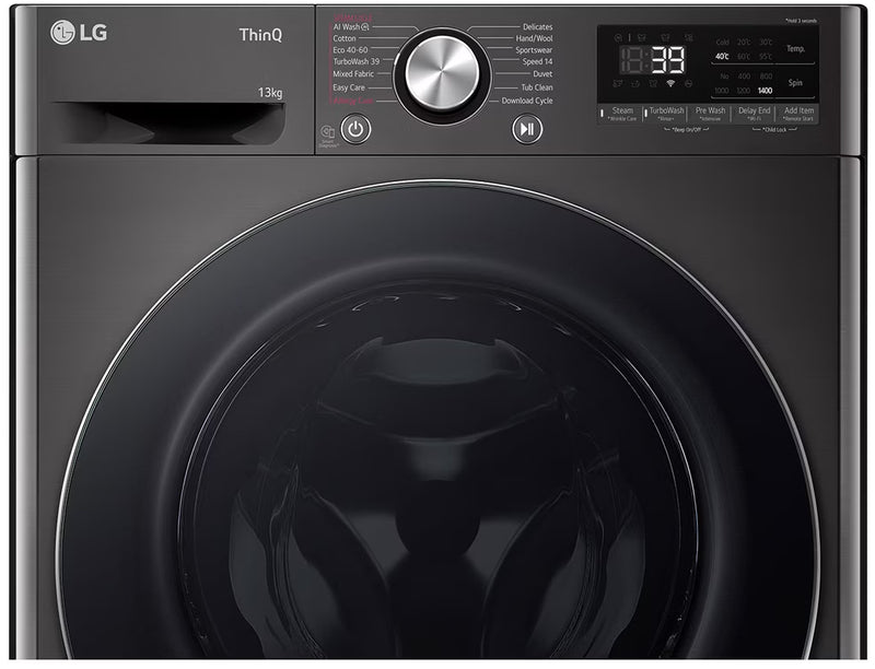LG 13Kg Front Loader With AI DD +Steam Black Finish F4Y9LWP2ZB-5