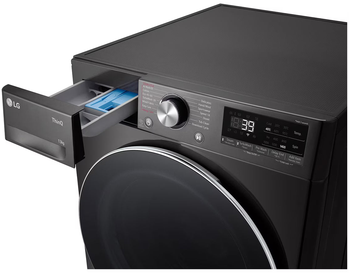 LG 13Kg Front Loader With AI DD +Steam Black Finish F4Y9LWP2ZB-6
