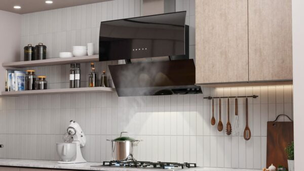 Falco Cookerhood Black Glass FAL90S03D-4