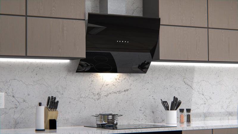 Falco Cookerhood Black Glass FAL90S03D-5