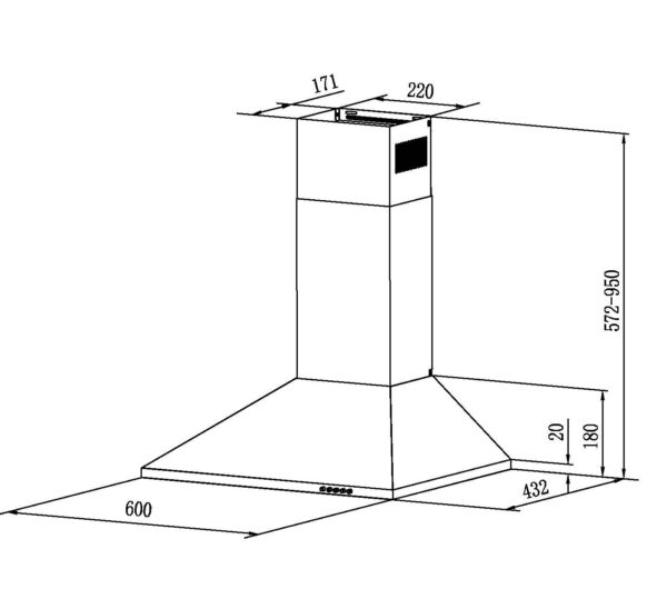 Falco Cookerhood 60CM Stainless Steel FAL60210-6