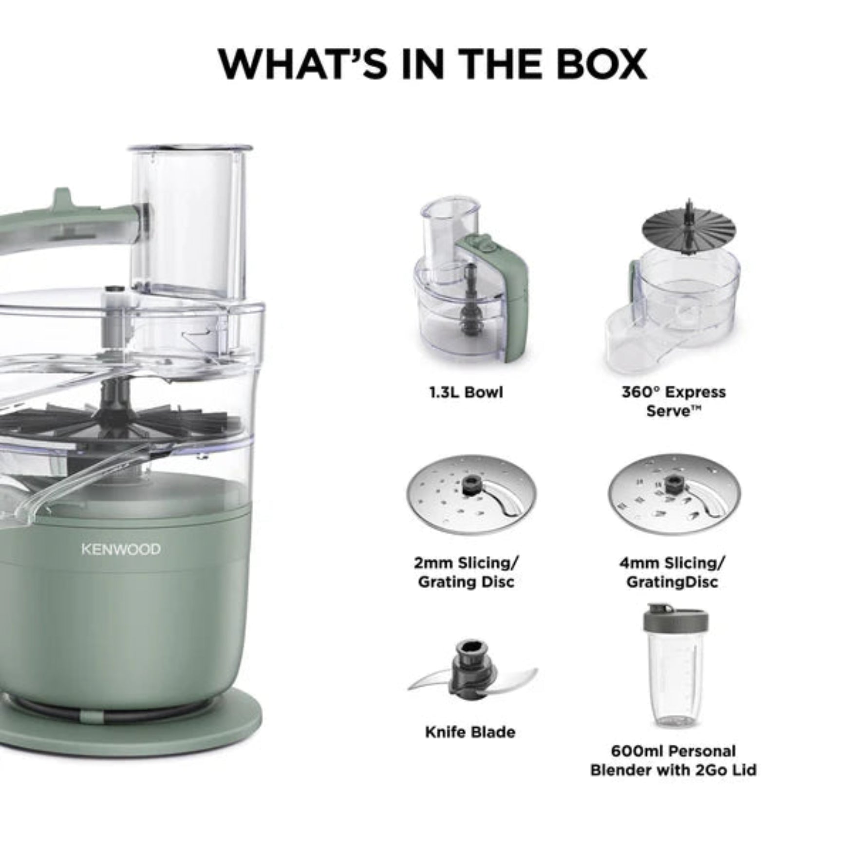 Kenwood Blend & Go Blender & Food Processor FDP23.380GR-2