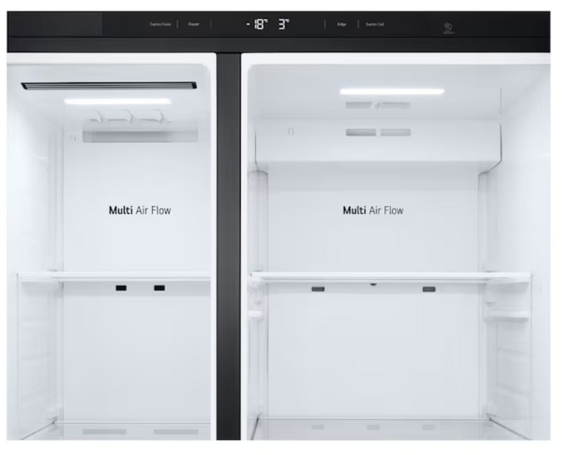 LG 703L Side by Side Fridge In Black Finish GC-B257KQJW-9