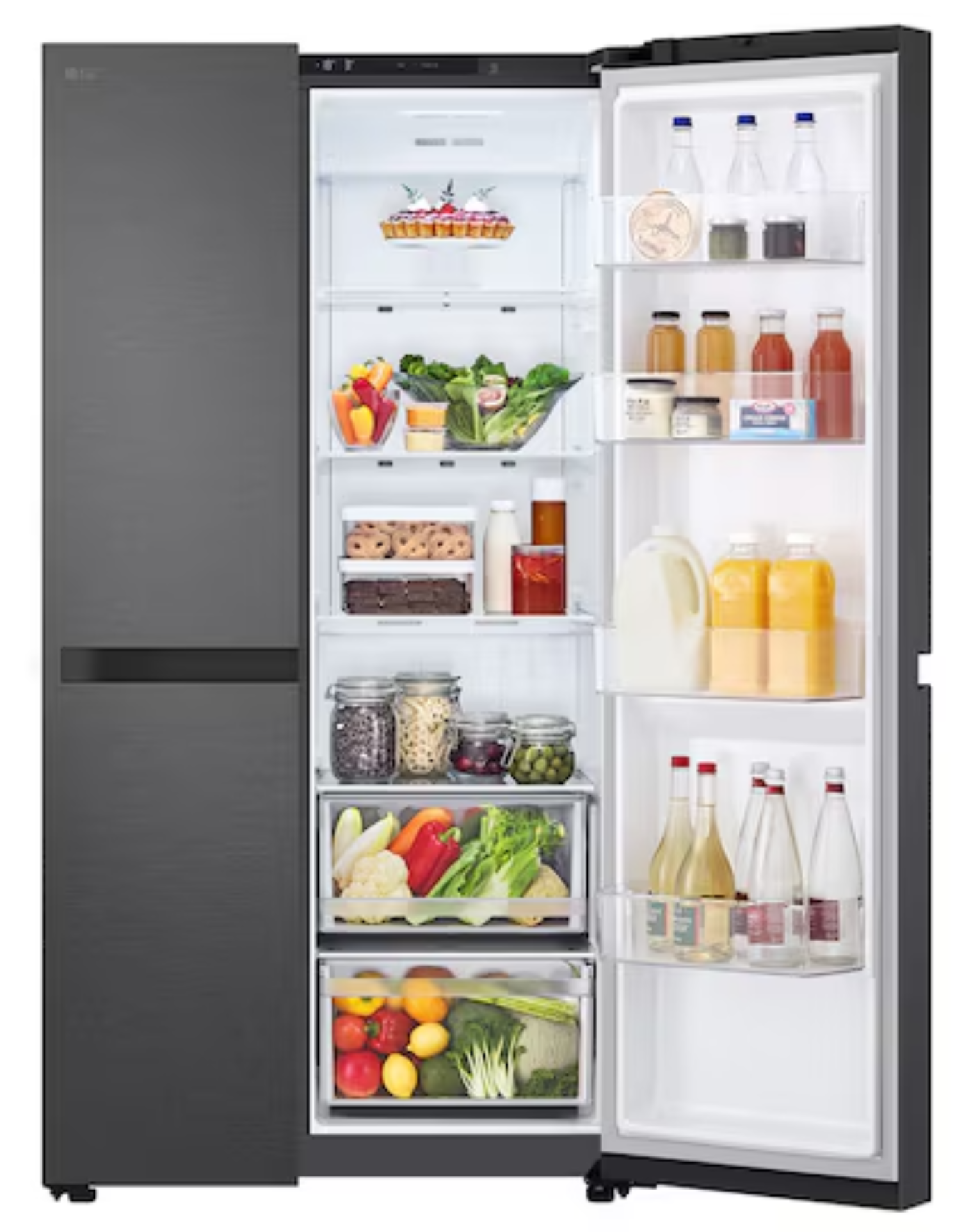 LG 703L Side by Side Fridge In Black Finish GC-B257KQJW