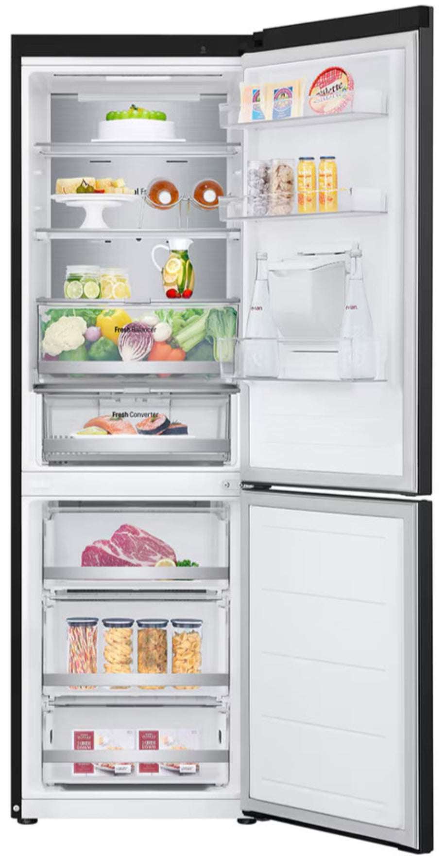 LG 343L Fridge Freezer Black With Door Cooling+ GC-F459FSUW-10