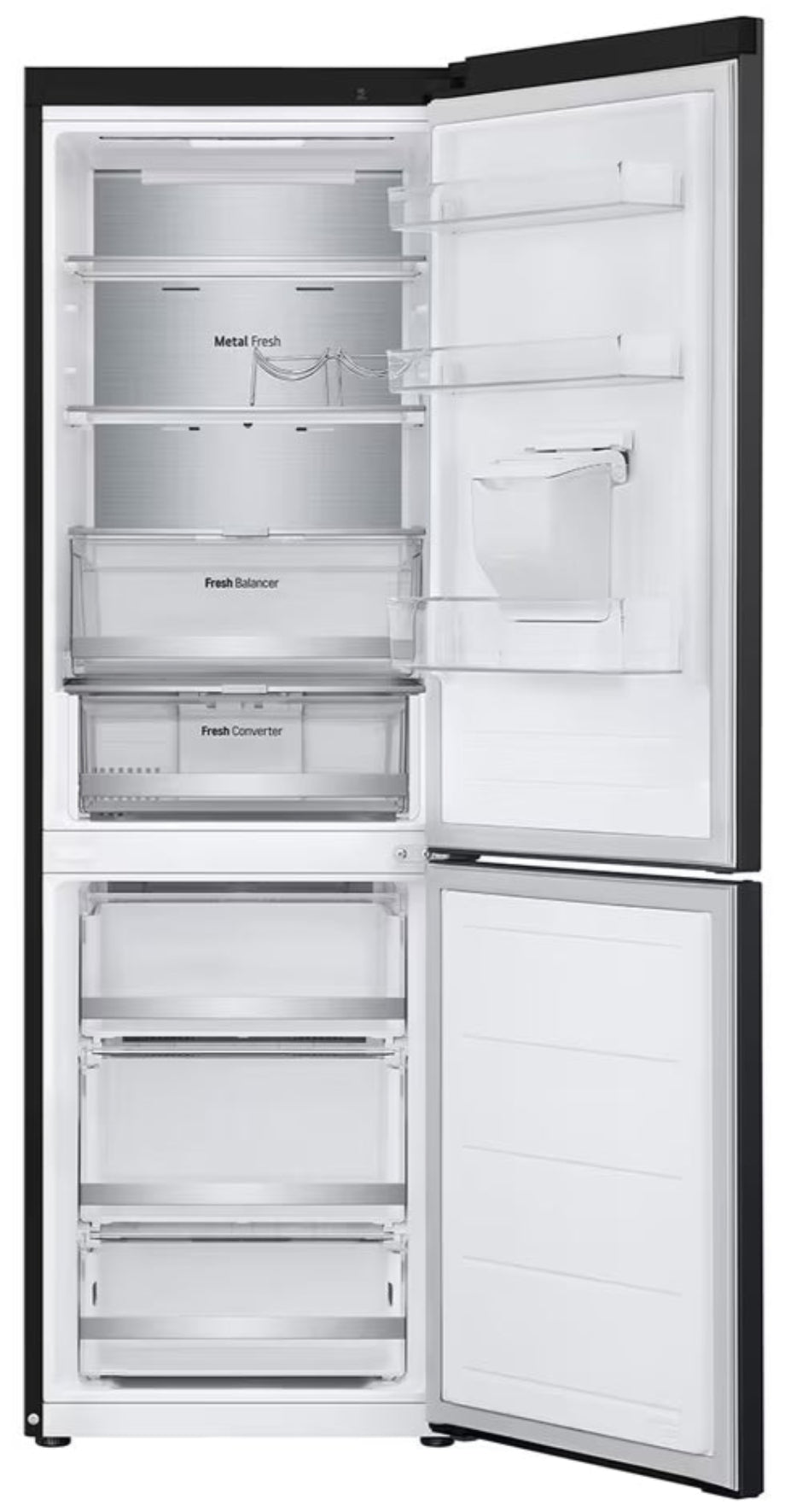 LG 343L Fridge Freezer Black With Door Cooling+ GC-F459FSUW-5