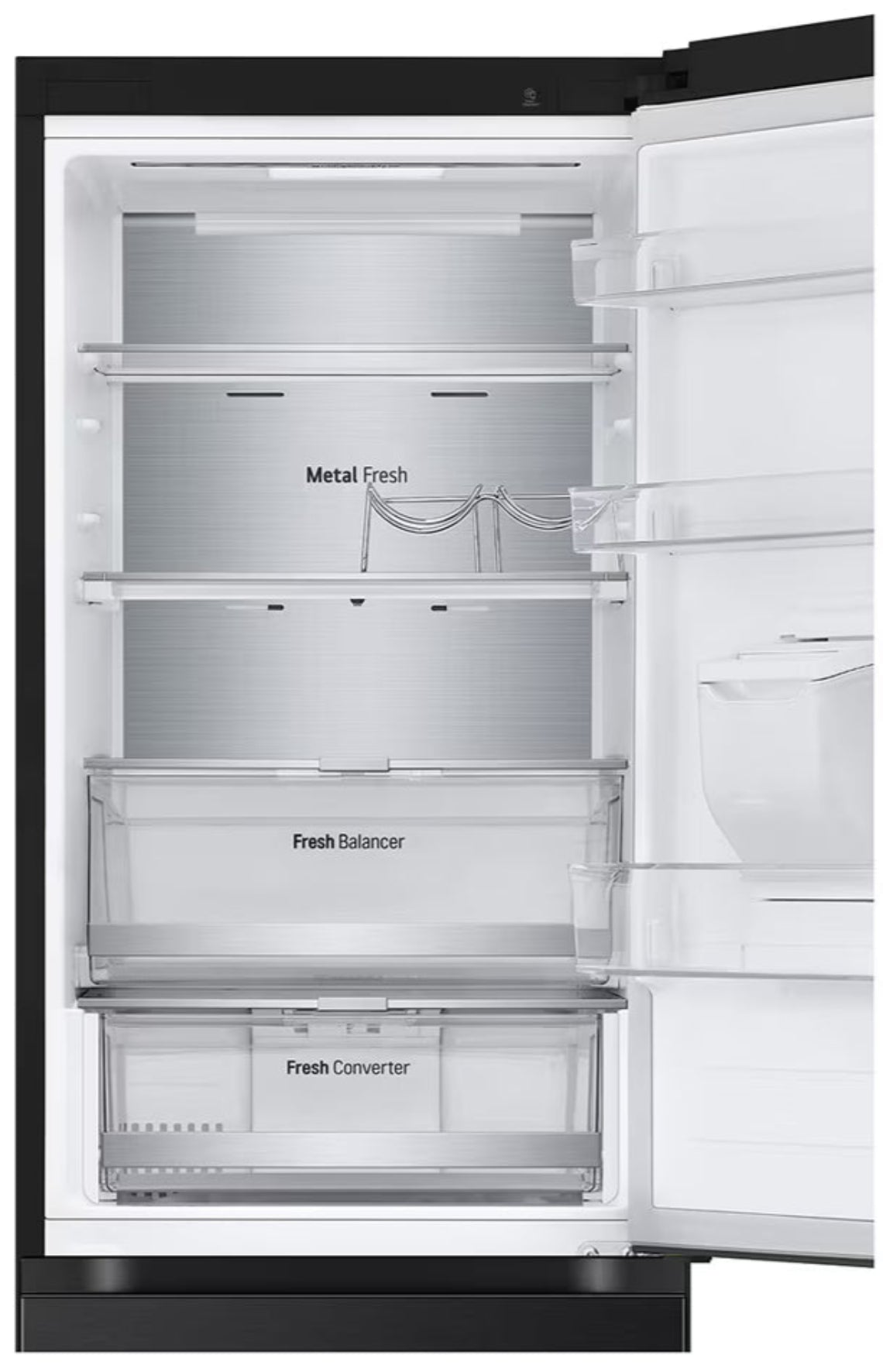 LG 343L Fridge Freezer Black With Door Cooling+ GC-F459FSUW-12