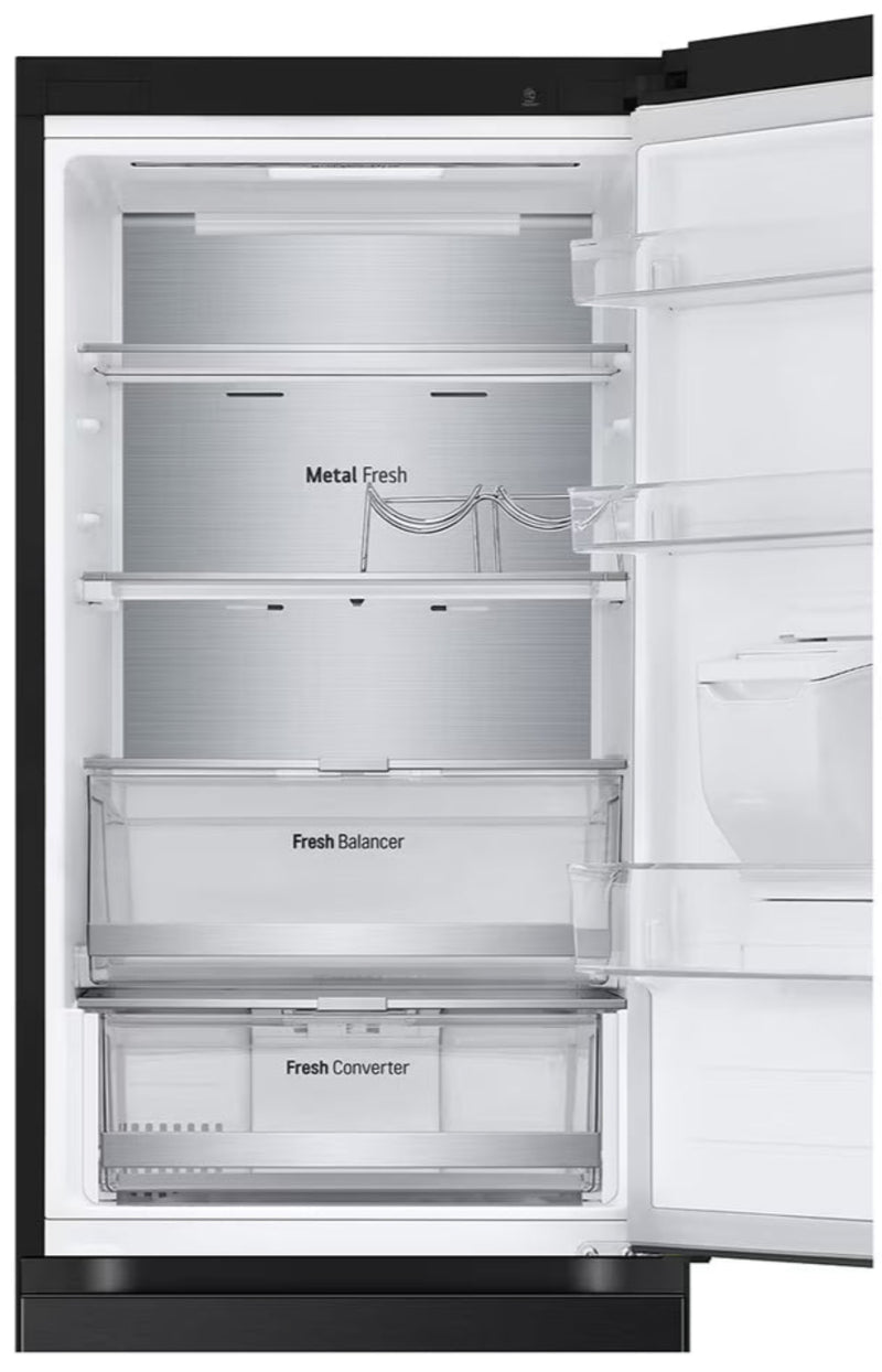 LG 343L Fridge Freezer Black With Door Cooling+ GC-F459FSUW-12