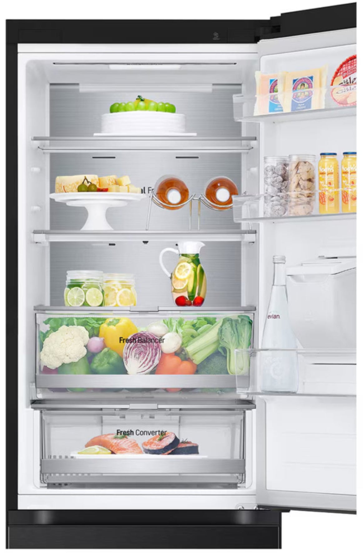 LG 343L Fridge Freezer Black GC-F459FSUW
