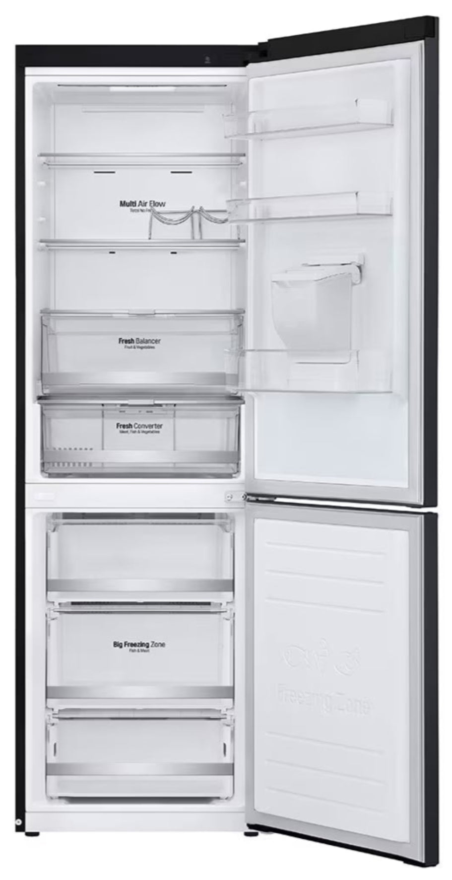 LG 336L Fridge Freezer Black GC-F459NQDM