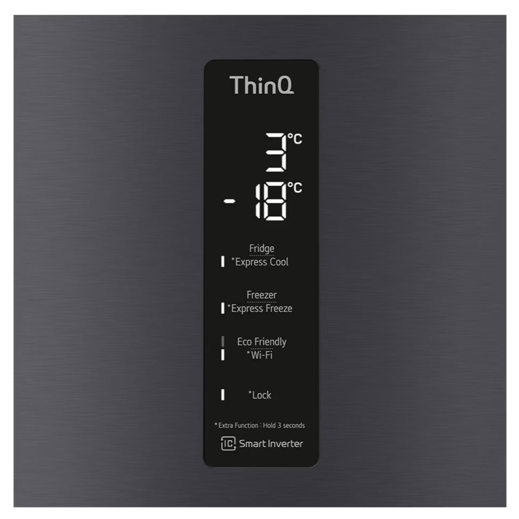 LG 336L Fridge Freezer Black GC-F459NQDM-7