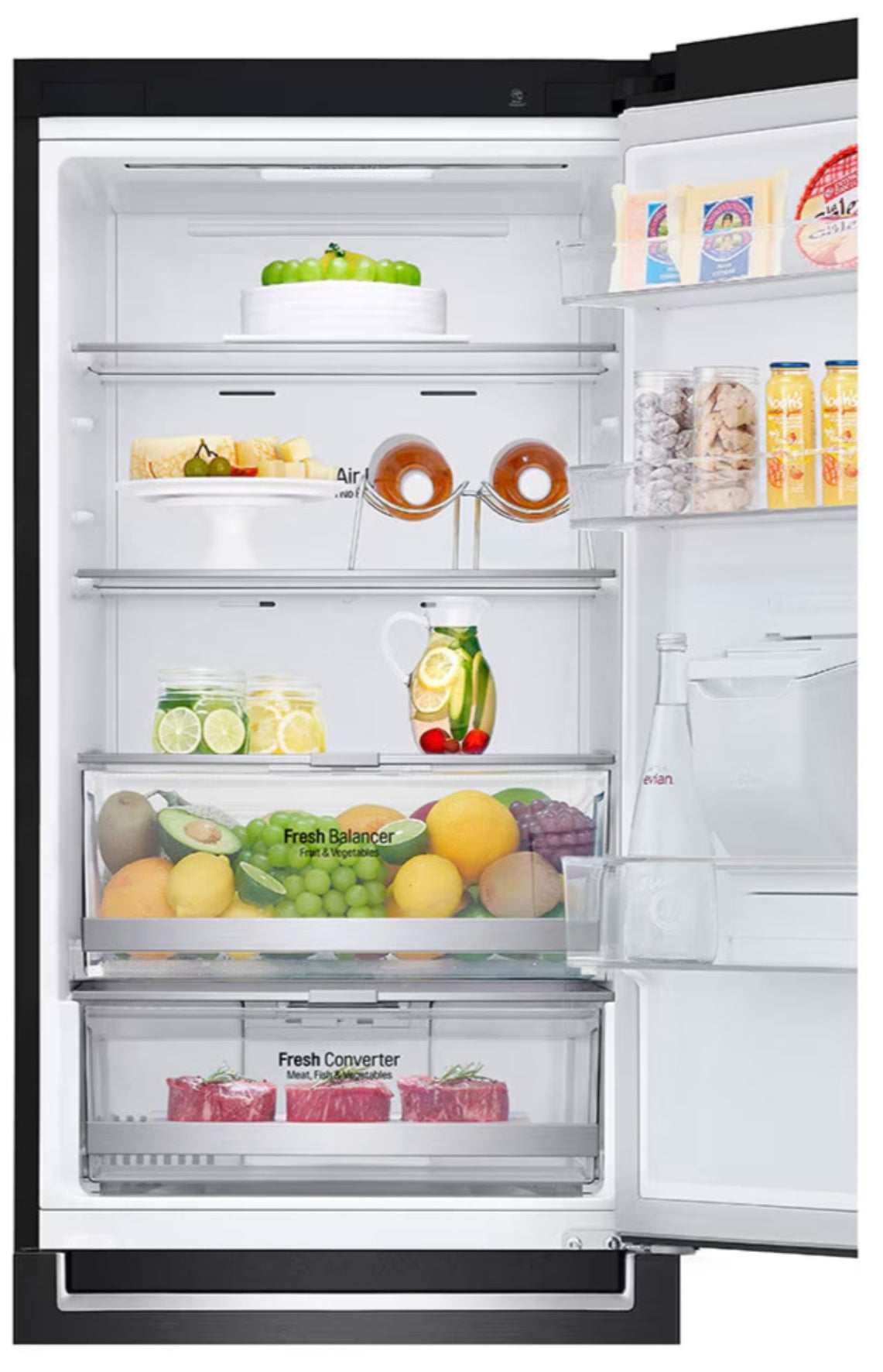 LG 336L Fridge Freezer Black GC-F459NQDM