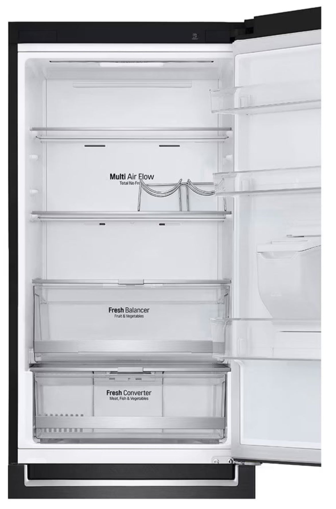 LG 336L Fridge Freezer Black GC-F459NQDM
