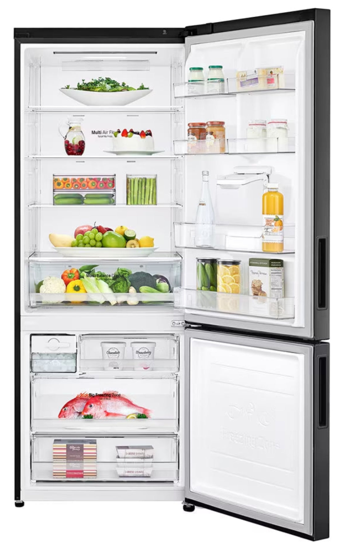 LG 446L Fridge Freezer Black GC-F569NQHM