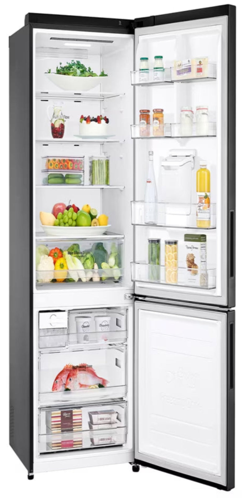 LG 446L Fridge Freezer Black GC-F569NQHM-11