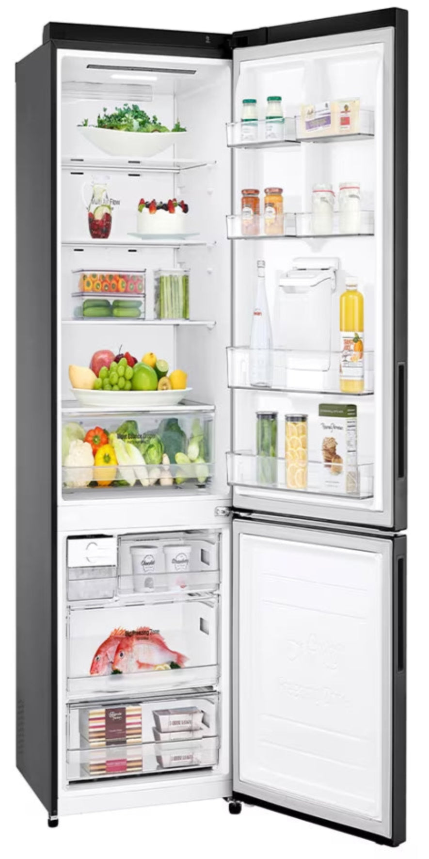 LG 446L Fridge Freezer Black GC-F569NQHM