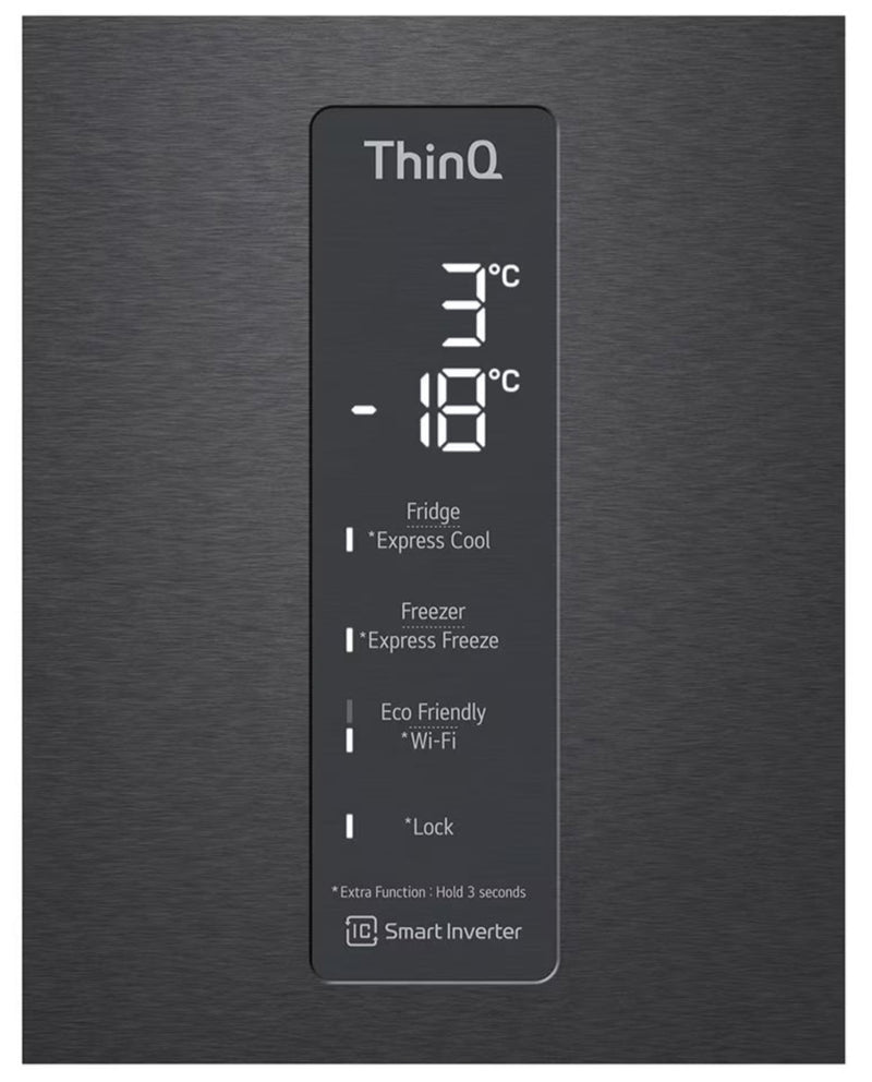 LG 446L Fridge Freezer Black GC-F569NQHM-10