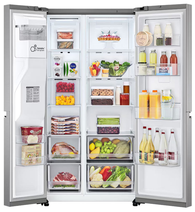 LG 611L Side By Side Fridge Silver GC-J257SLSS-14