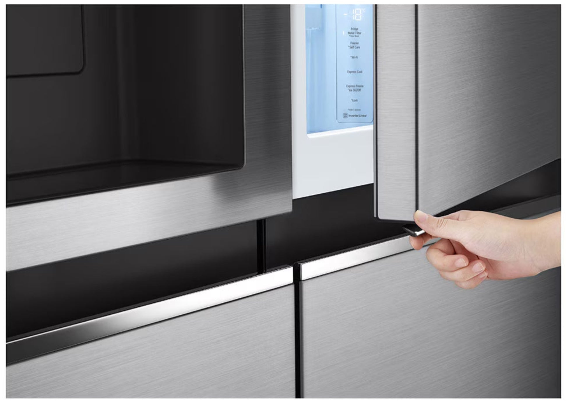 LG 611L Side By Side Fridge Silver GC-J257SLSS-13