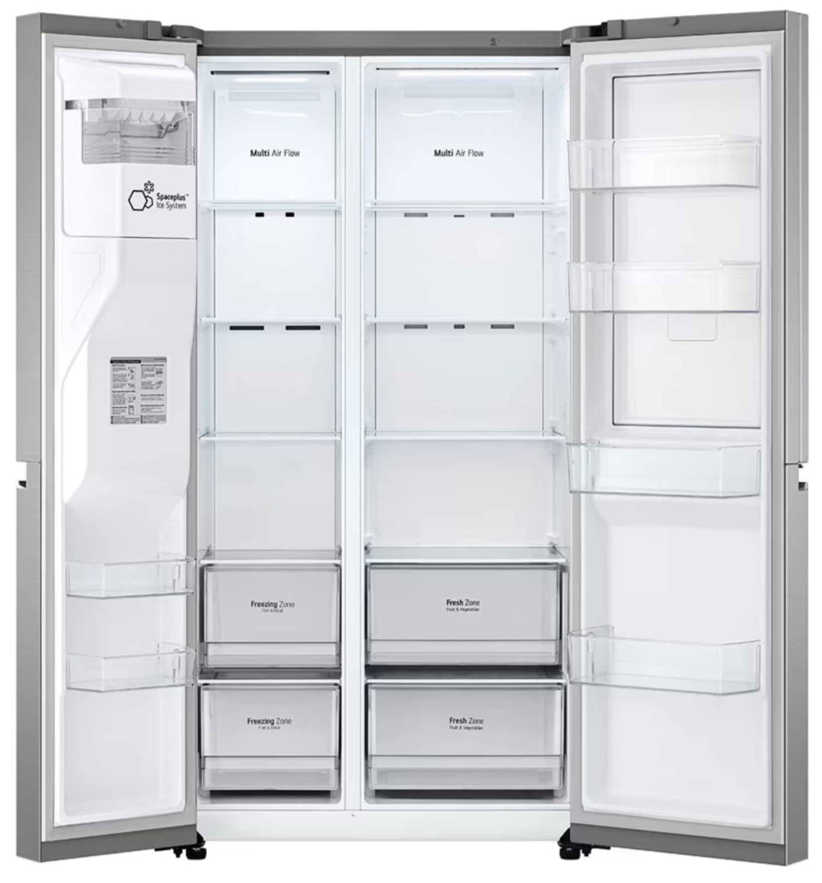 LG 611L Side By Side Fridge Silver GC-J257SLSS