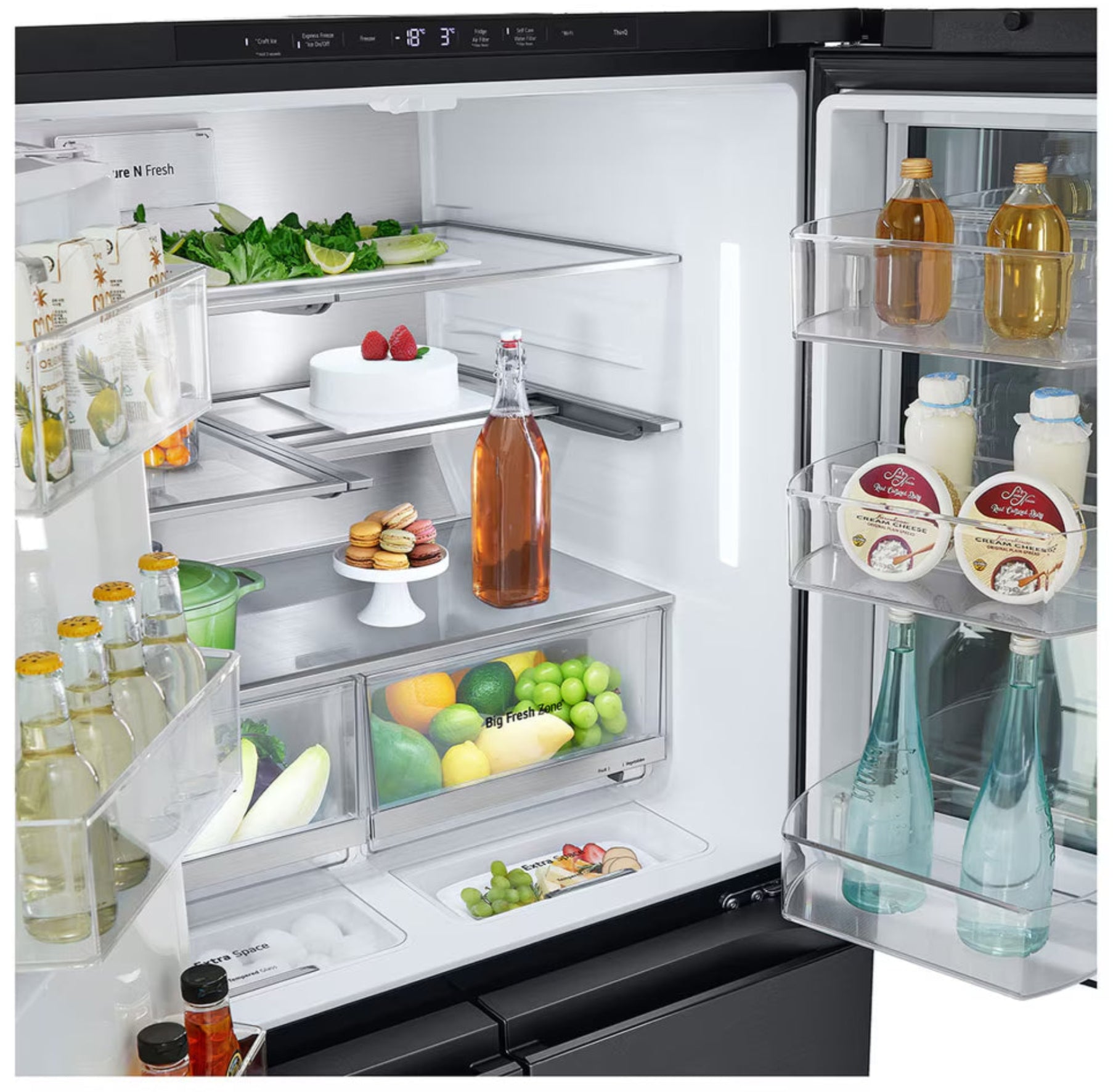 LG 733L French Door Fridge With UVnano in Black GC-X31FFCRL-8