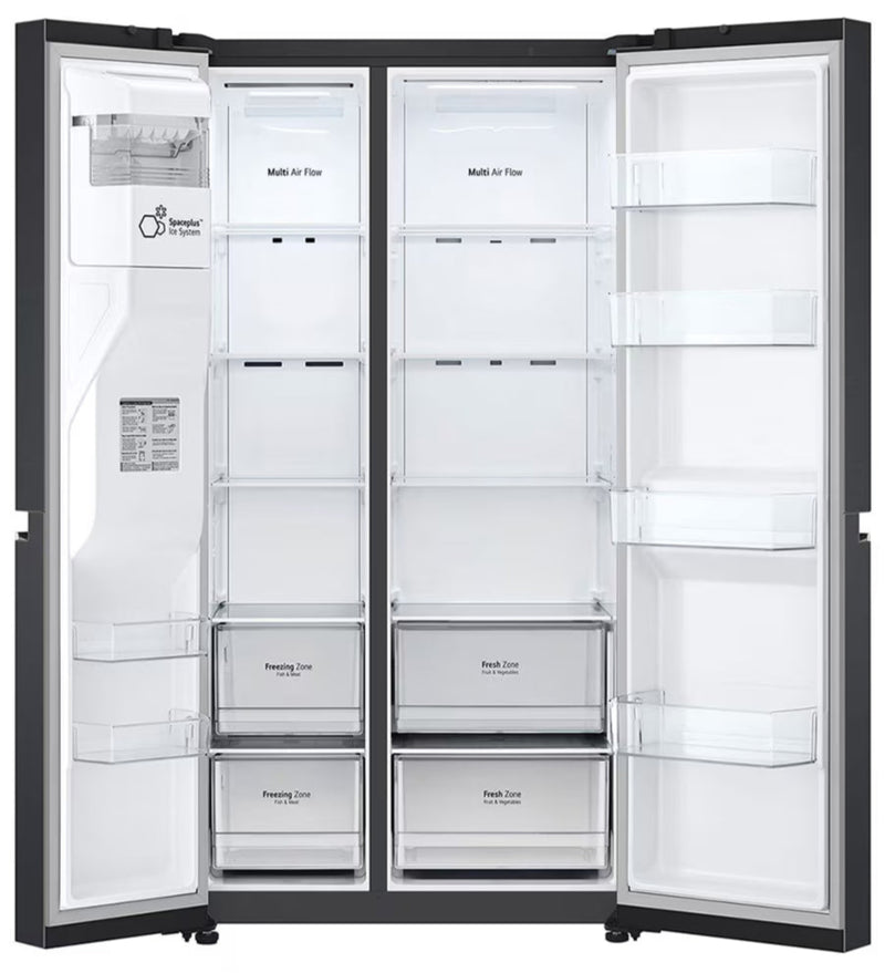 LG 611L Side by Side Fridge Black GC-L257SQSL-9