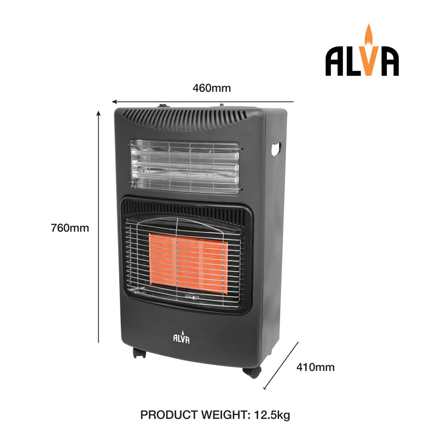 Alva Gas-Electric Heater Black GH309-7