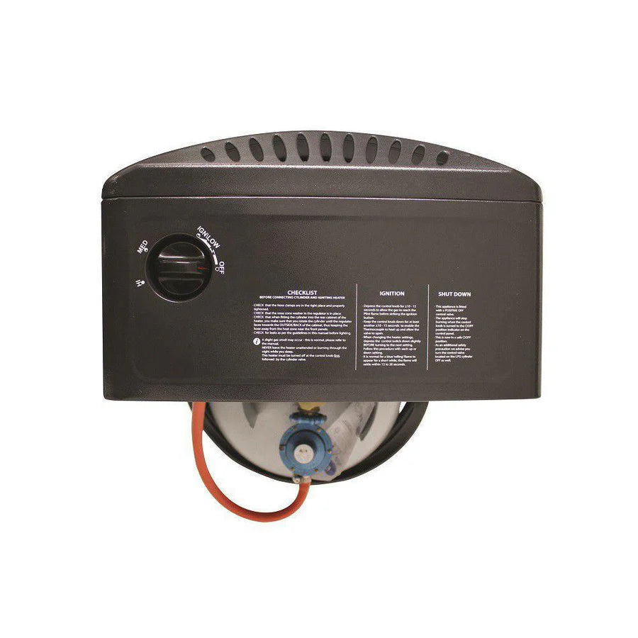 Alva 3 Panel Gas Heater Black GH312