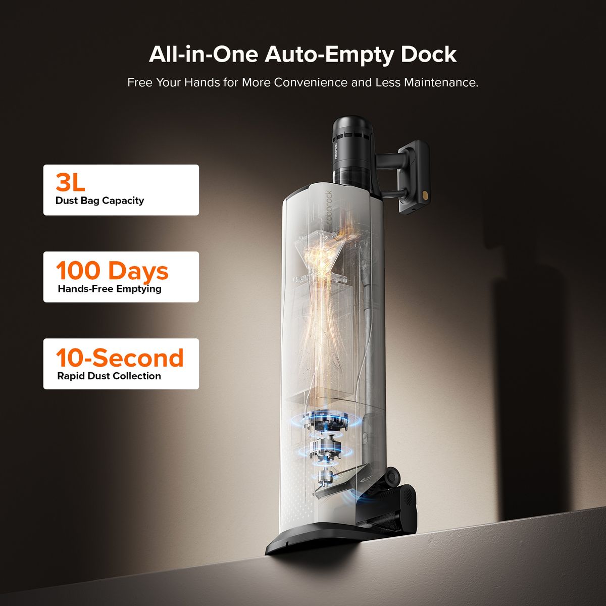Roborock 210AW 2-in-1 Cordless Stick Vacuum Cleaner White H60HUBULTRA-4