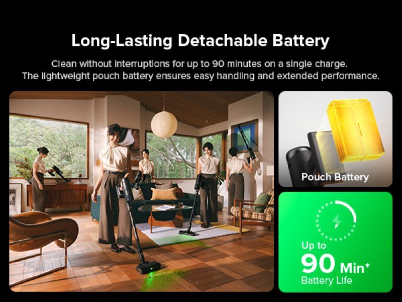 Roborock 210AW 2-in-1 Cordless Stick Vacuum Cleaner White H60HUBULTRA-6