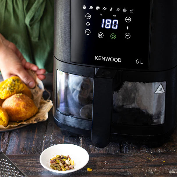 Kenwood 6L Air Fryer with Grill function and window Black HFG60.000BK
