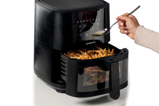 Kenwood 6L Air Fryer with Grill function and window Black HFG60.000BK