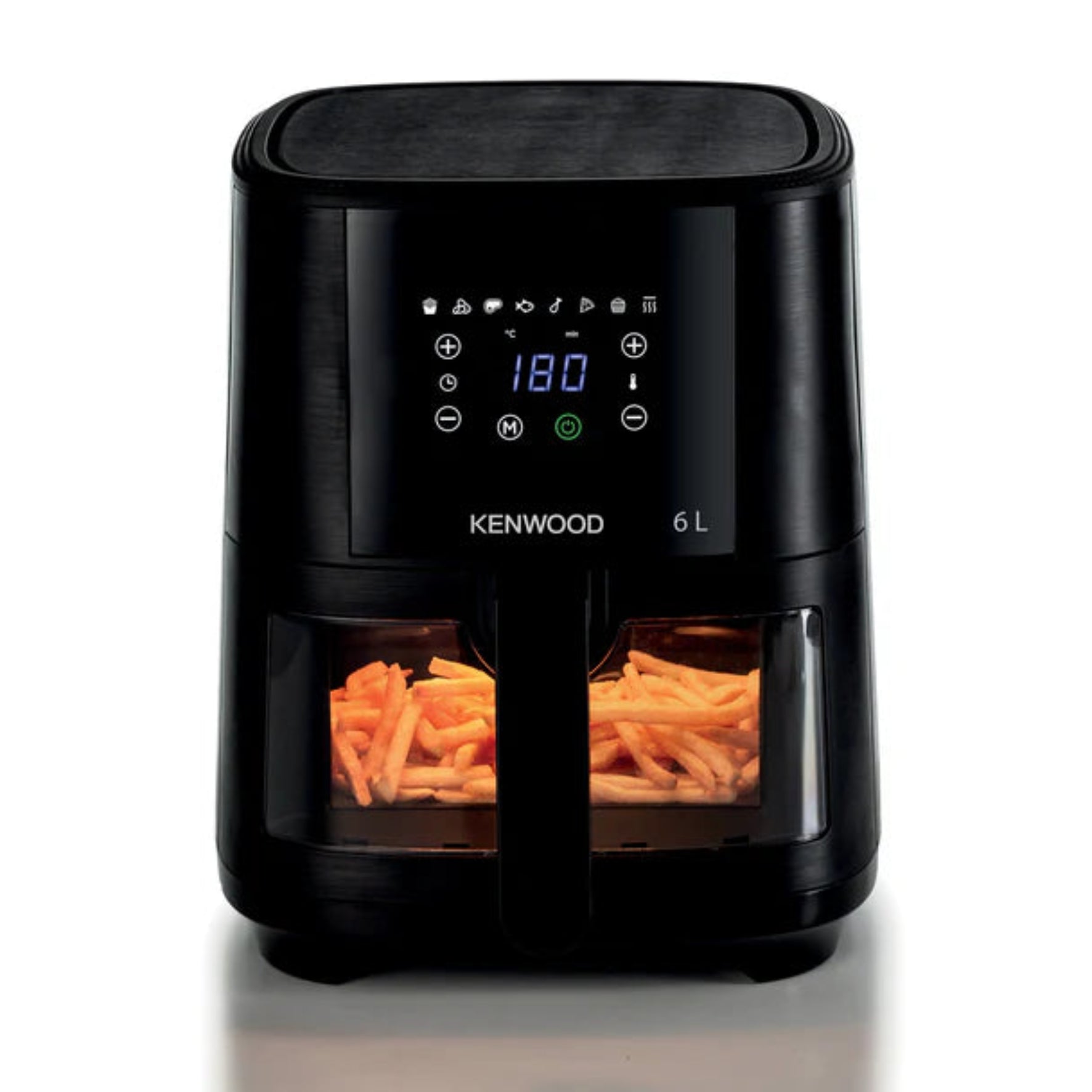 Kenwood 6L Air Fryer with Grill function and window Black HFG60.000BK