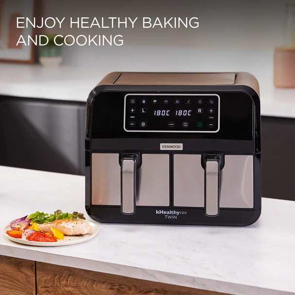 Kenwood Dual Air Fryer Black & Stianless Steel HFM75
