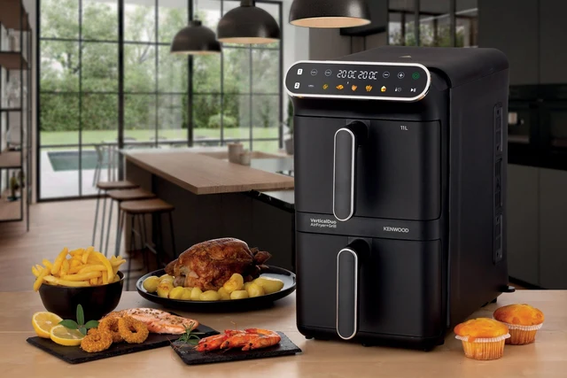 Kenwood Vertical Duo Digital Air Fryer 11L Black HFV11.000BK-15