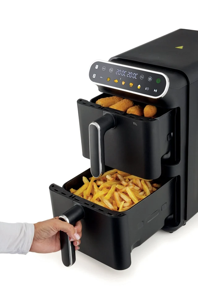 Kenwood Vertical Duo Digital Air Fryer 11L Black HFV11.000BK-16