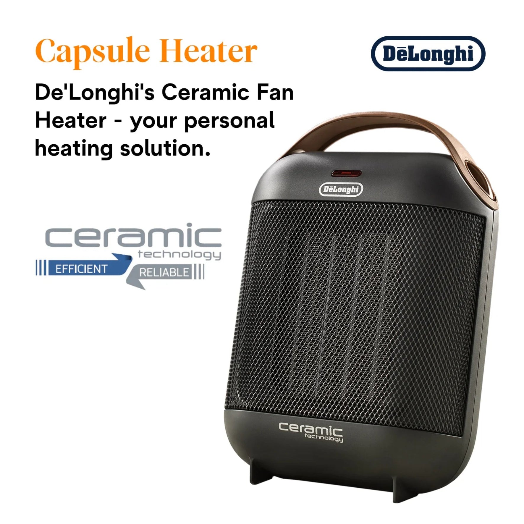 Delonghi Fan Heater Asphalt Grey HFX30C18.AG-3