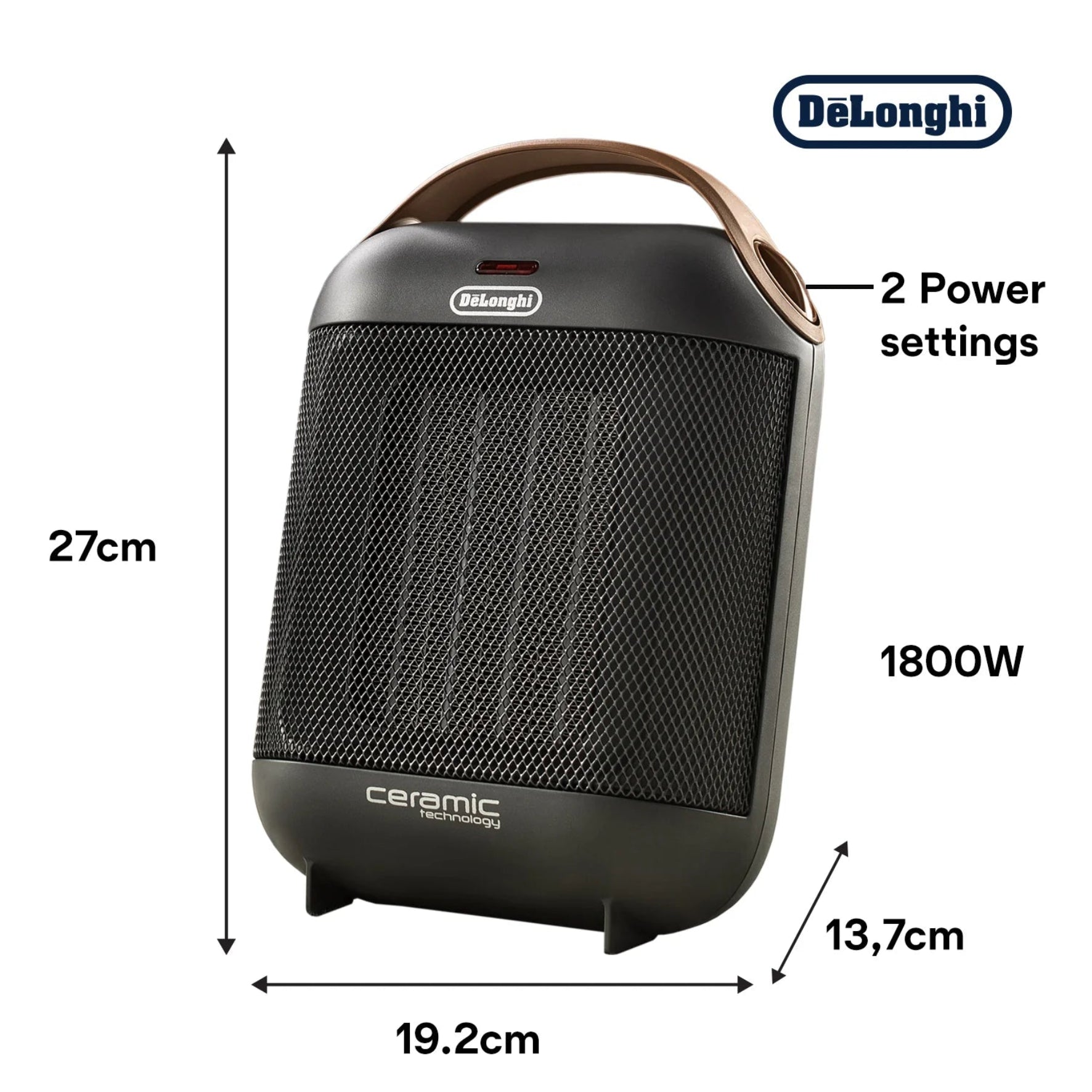 Delonghi Fan Heater Asphalt Grey HFX30C18.AG-4