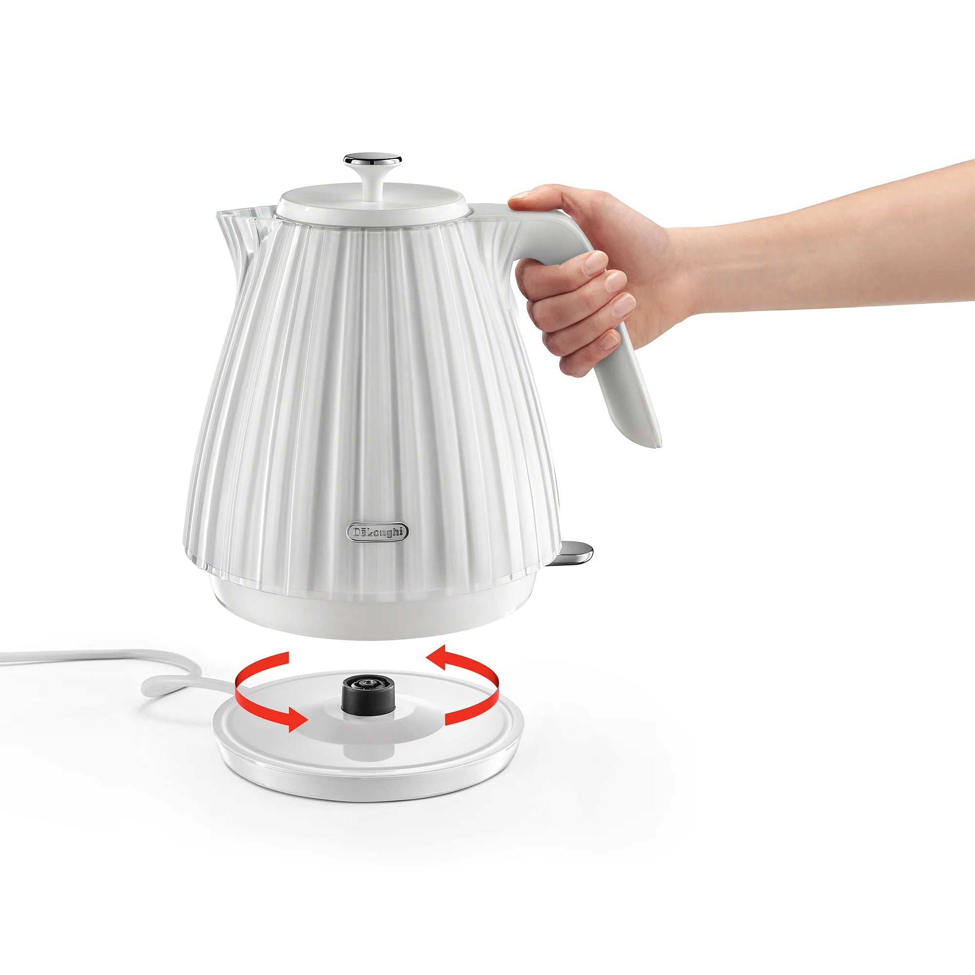 DeLonghi 1.7L Ballerina Kettle Opaline White KBD3001.W