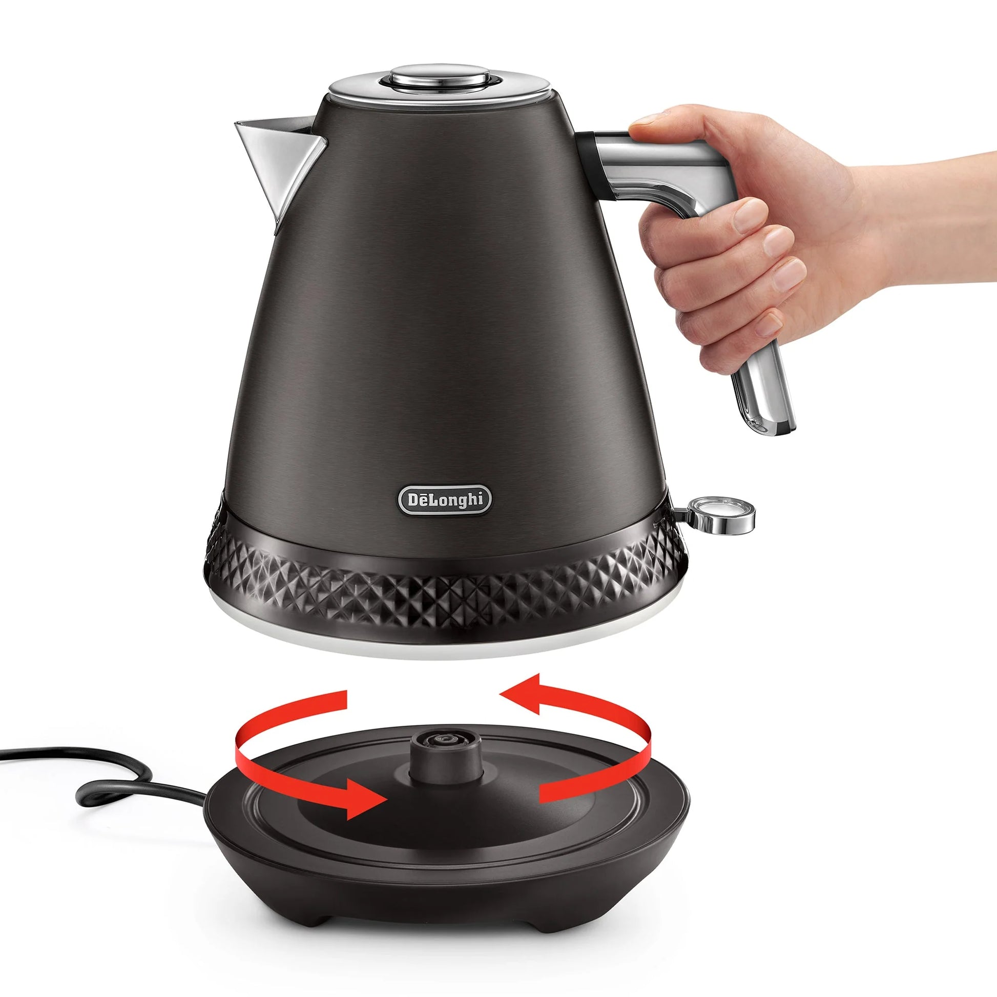 Delonghi Diadema Cordless Kettle 1,7L Black KBV3001.BK-4