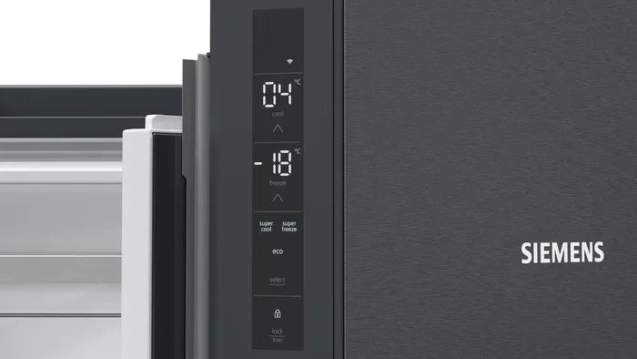 Siemens 605L French Door Black Steel Fridge KF96NAXEA