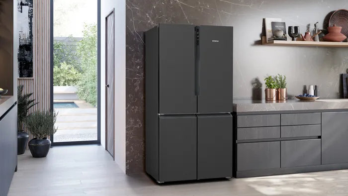 Siemens 605L French Door Black Steel Fridge KF96NAXEA